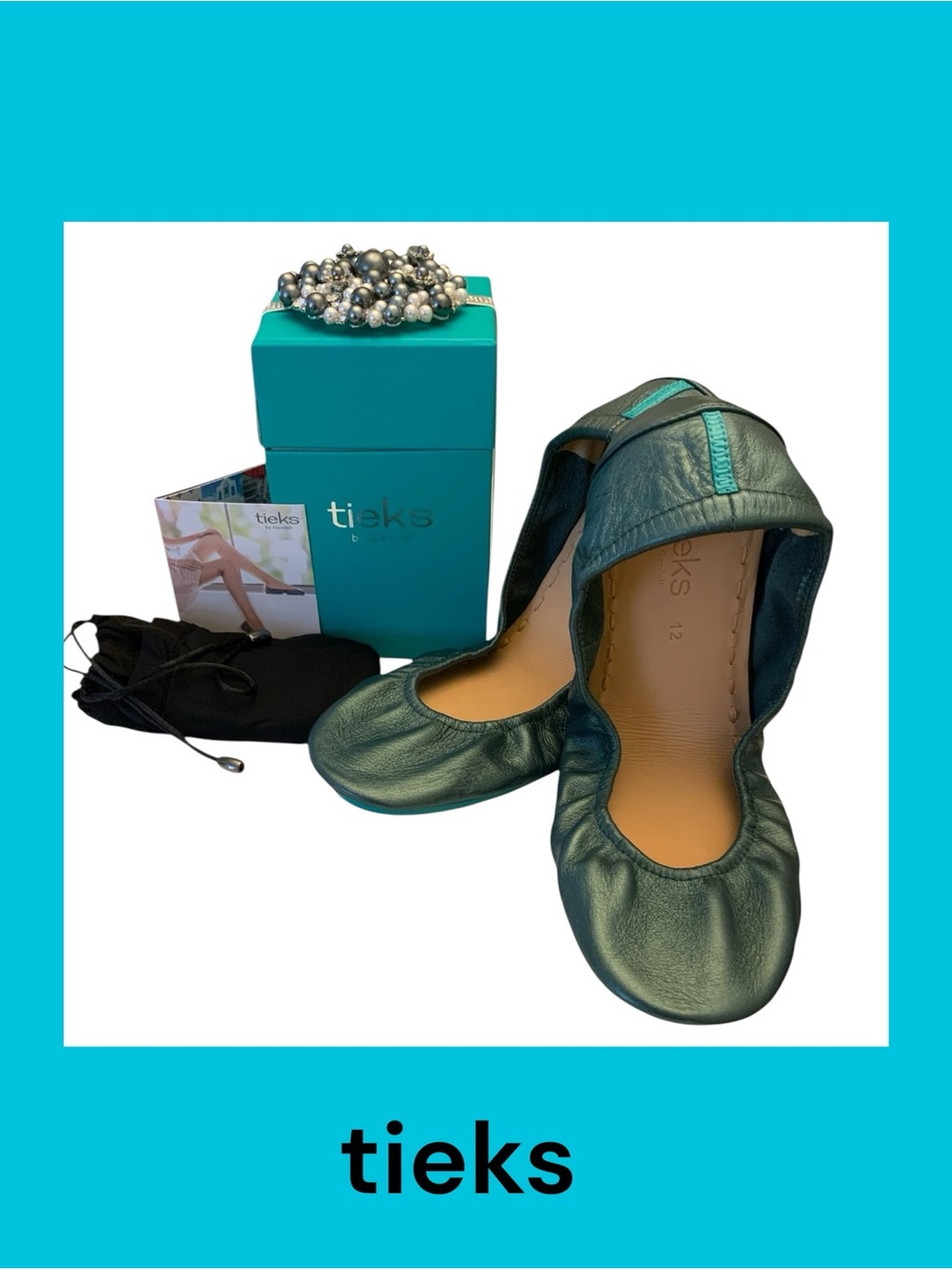 Tieks Tahitian Pearl Leather Ballet Flats